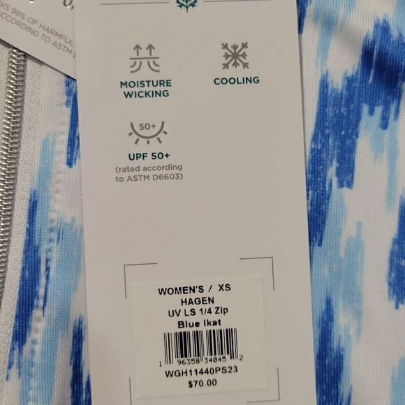 Lady Hagen Golf Pullover 1/4 Zip Long Sleeve Shirt Women Size XS UPF 50 Blue NEW - Picture 9 of 16